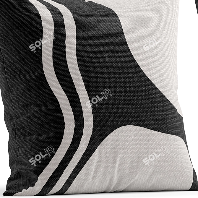 Fabric Decorative Cushion 16 3D model image 4