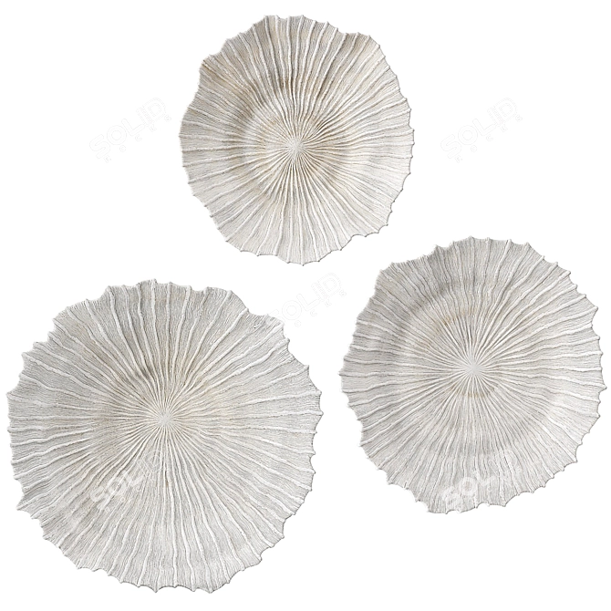 Ocean Gems Wall Decor Set 3D model image 1