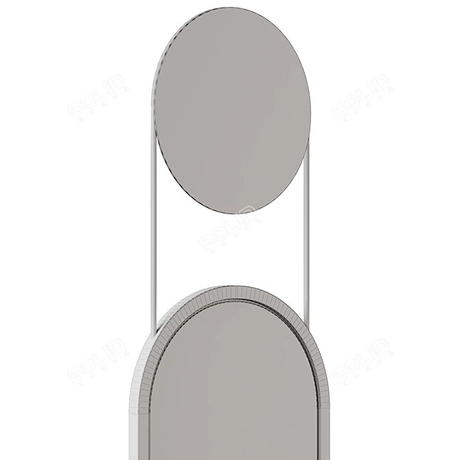 Minimalist Iron Mirror with Original Suspension 3D model image 3