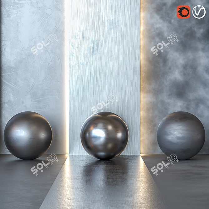 Silver Metal Texture Pack 4K_VOL1 3D model image 2