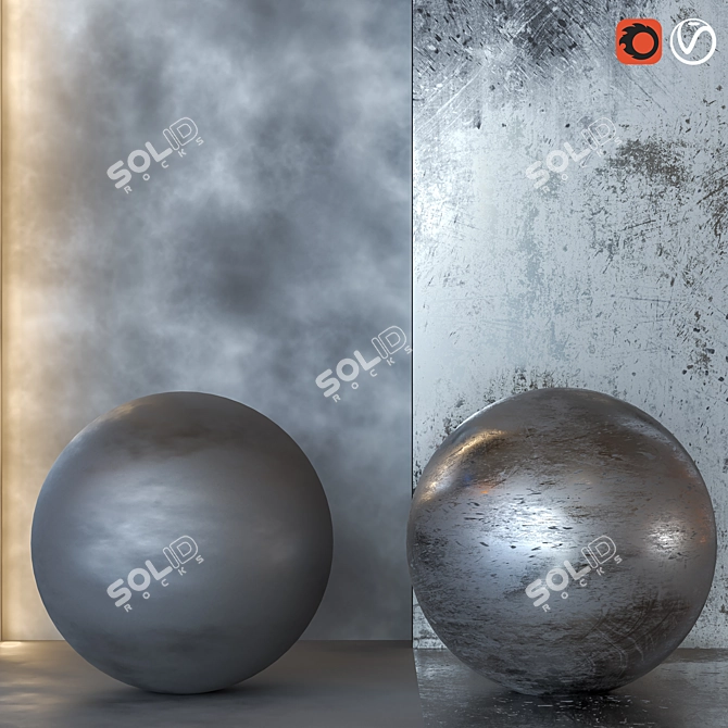 Silver Metal Texture Pack 4K_VOL1 3D model image 3