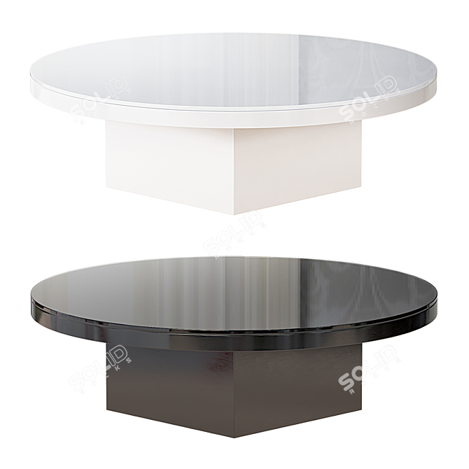 Minimalist Black Coffee Table 3D model image 1