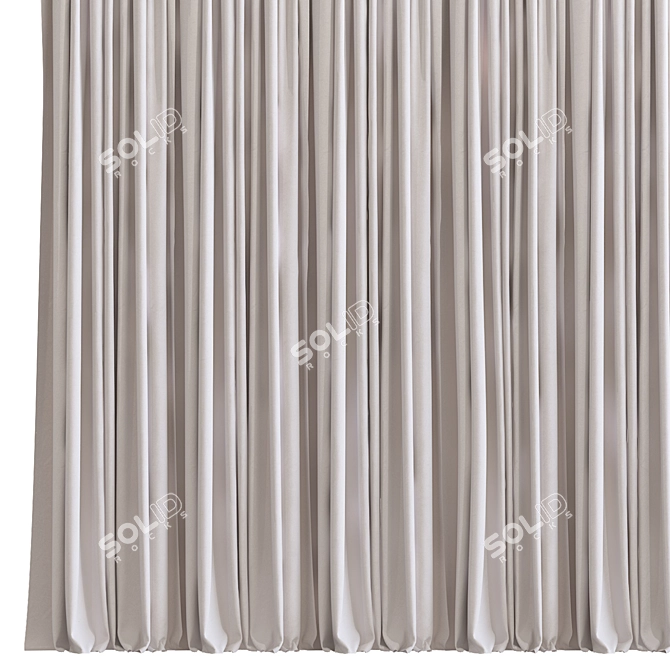 Meshed Curtain Design 605 3D model image 2