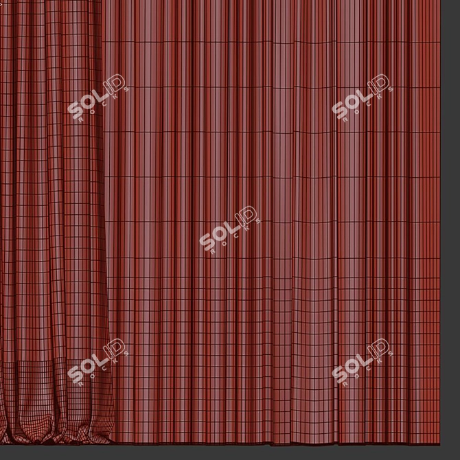 Meshed Curtain Design 605 3D model image 4