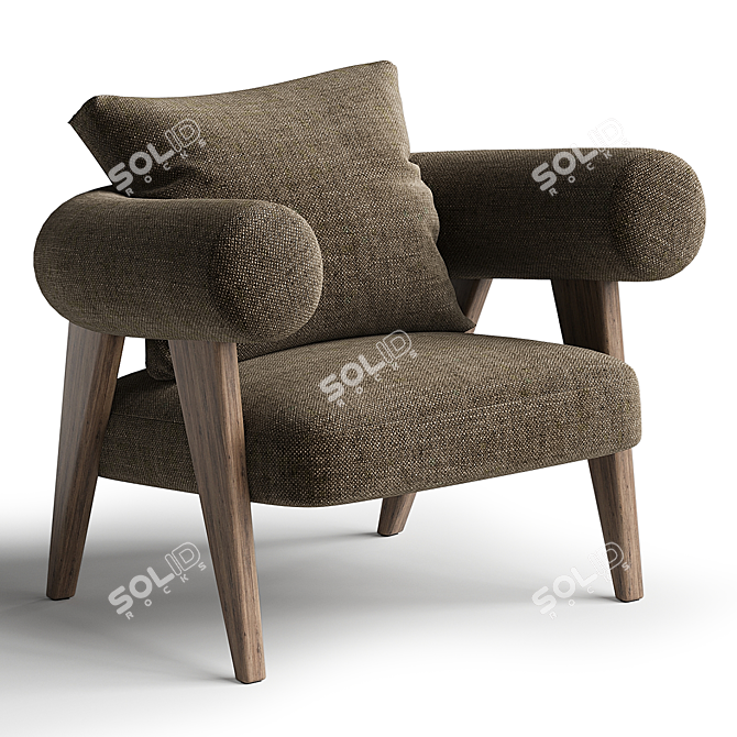 Luxury Ghibli Armchair Model 3D model image 4