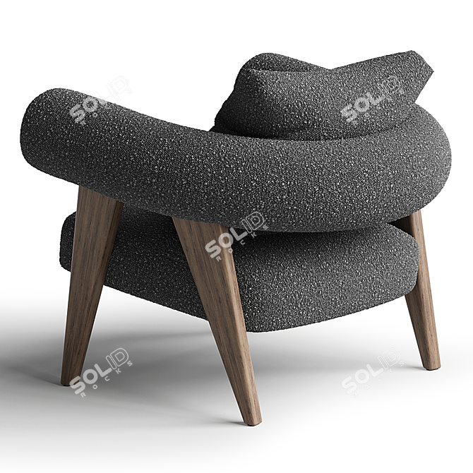 Luxury Ghibli Armchair Model 3D model image 5
