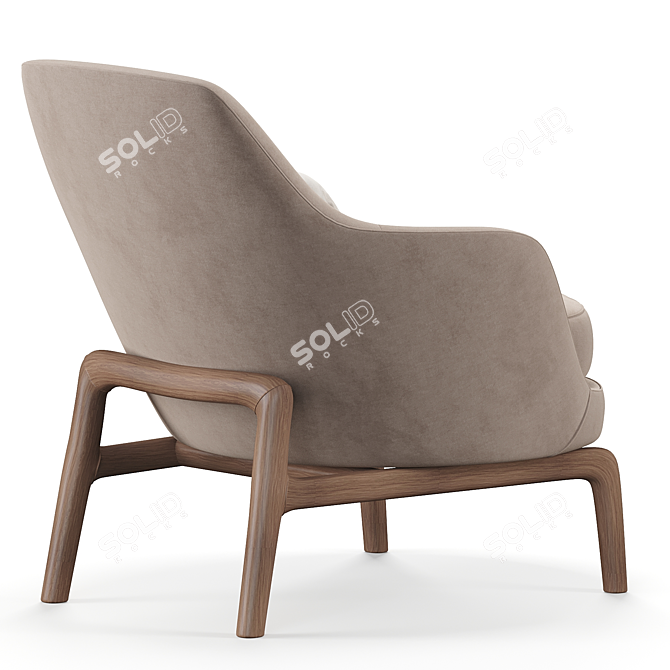 Modern Flexform LEDA Armchair 3D Model 3D model image 3