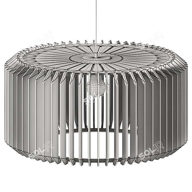 Nordlux Asti Wood Pendant Light 3D model image 3
