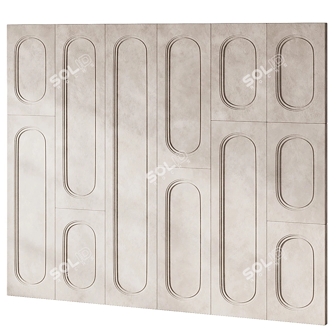 Modular Headboard Wall Panel 3D model image 1