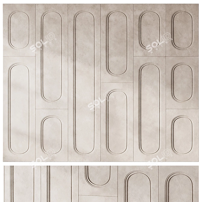 Modular Headboard Wall Panel 3D model image 2