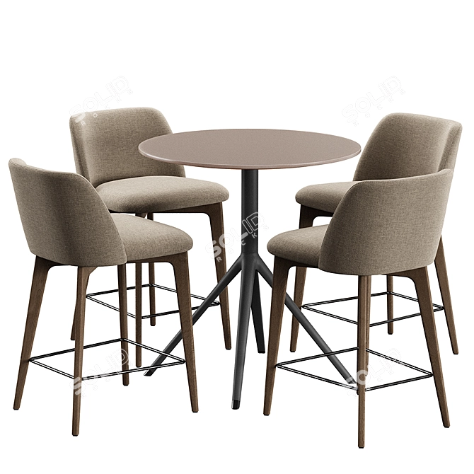 OTX Bar Stool BONO Set 3D model image 2