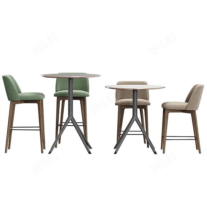 OTX Bar Stool BONO Set 3D model image 3