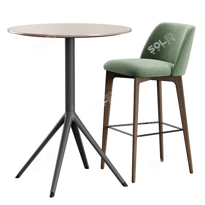 OTX Bar Stool BONO Set 3D model image 5