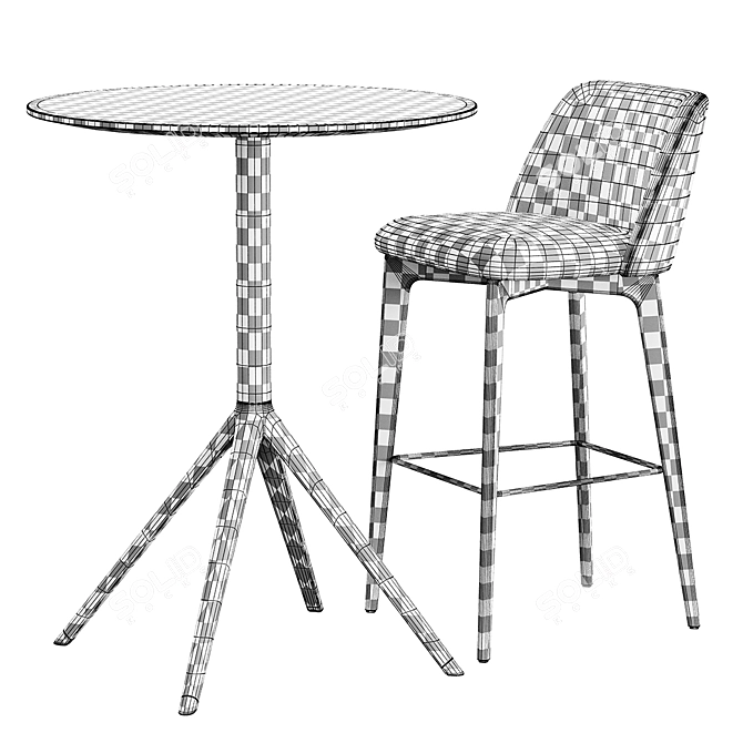 OTX Bar Stool BONO Set 3D model image 6