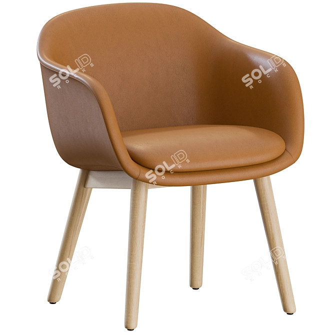 Muuto Wood Fiber Conference Armchair 3D model image 5