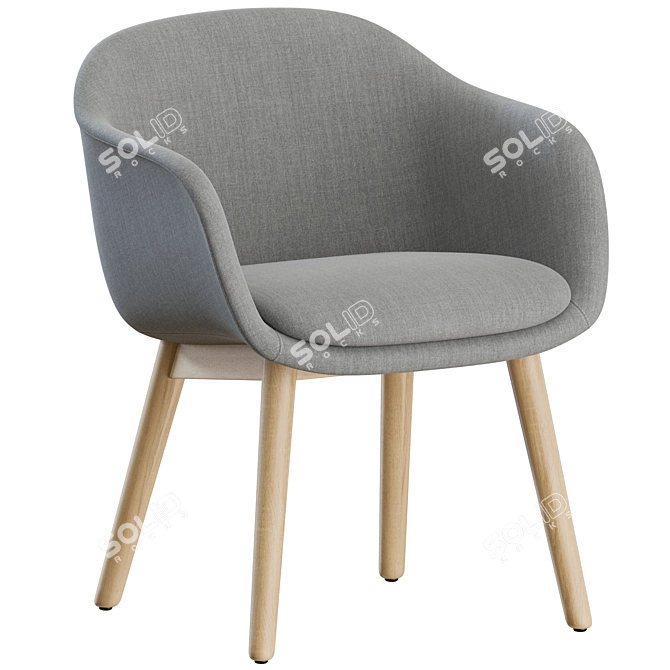 Muuto Wood Fiber Conference Armchair 3D model image 6