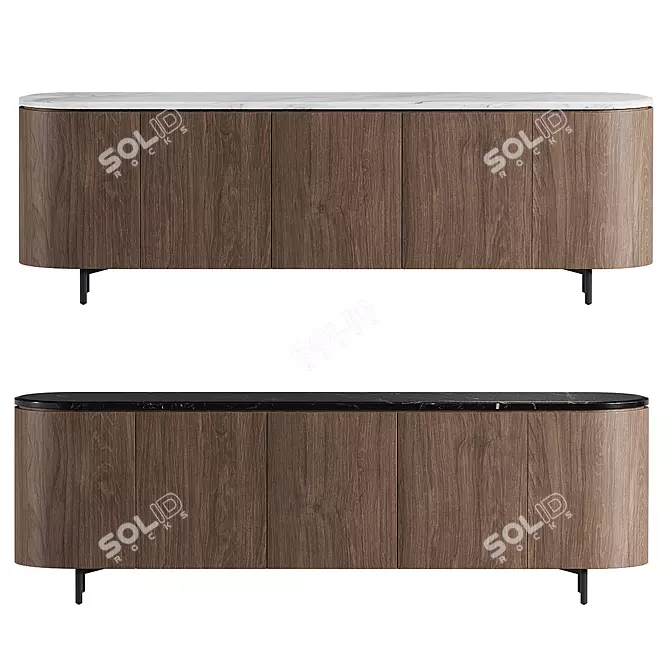 Contemporary RE.TO Wooden Sideboard 3D model image 2