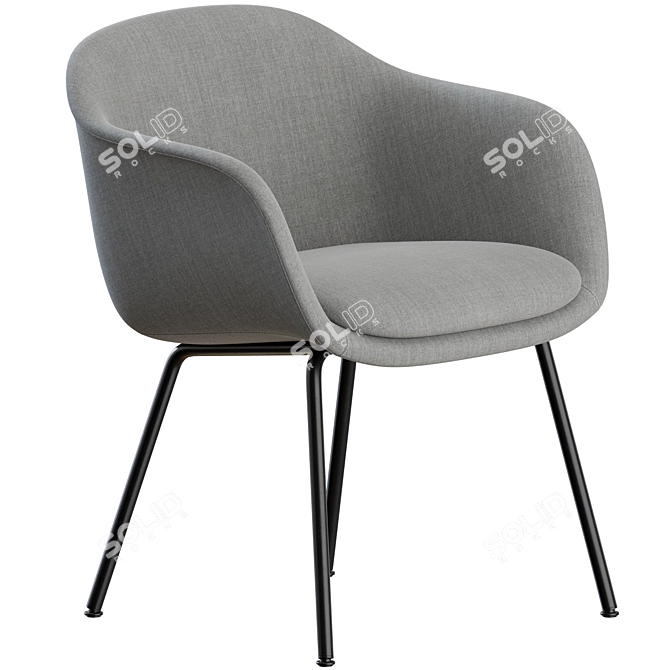 Muuto Fiber Tube Conference Chair 3D model image 1