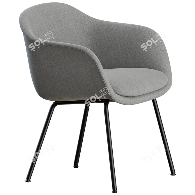 Muuto Fiber Tube Conference Chair 3D model image 6