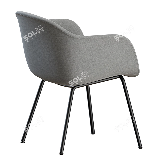 Muuto Fiber Tube Conference Chair 3D model image 7
