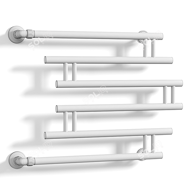 Indigo Zip Chrome Towel Warmer 3D model image 3