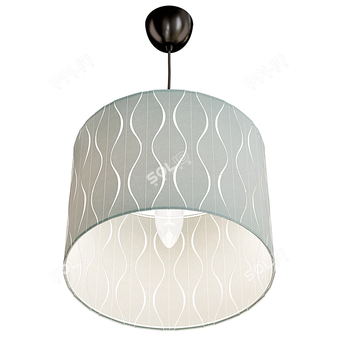  Modern Blue Pendant Lamp 43cm 3D model image 3