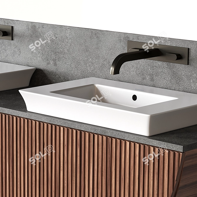 Modern Bathroom Furniture Set 14 3D model image 4