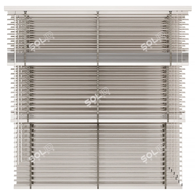 Folding Wooden Blinds Home Décor 3D model image 4