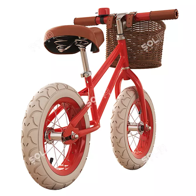 Banwood & Zara Red Balance Bike 3D model image 2