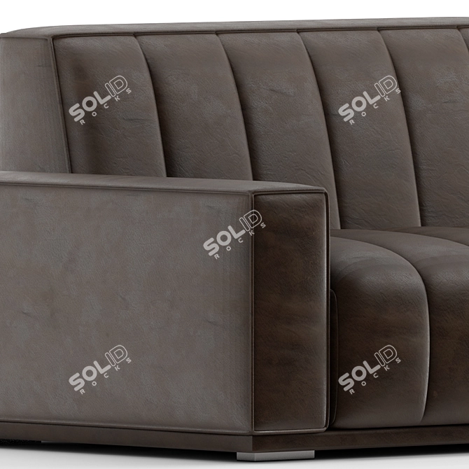 Modern Leather Sofa: Elegant Design 3D model image 4