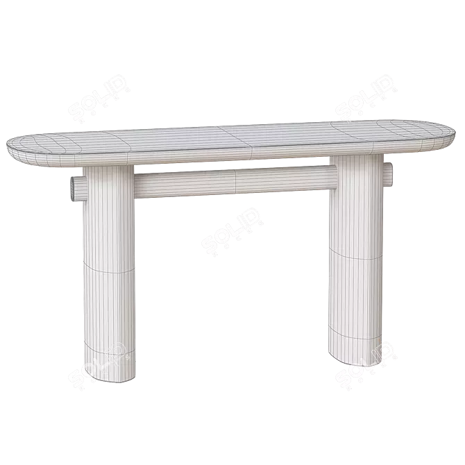 Modern Elegance Console Table, DIM1492mm 3D model image 2