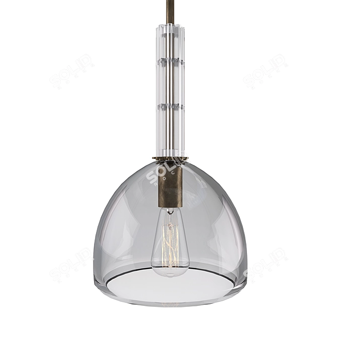 Crystal Stem Glass Pendant 3D model image 2