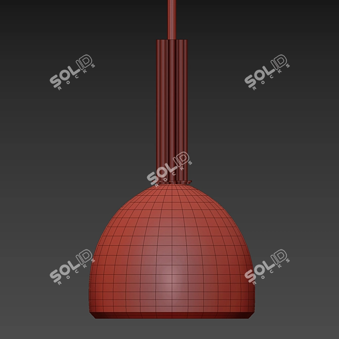 Crystal Stem Glass Pendant 3D model image 3