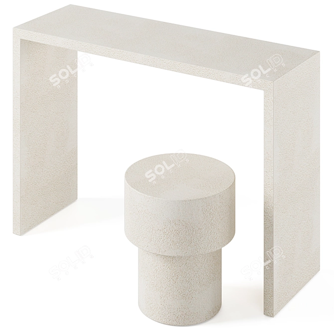 Modern Chic Elements Console Set 3D model image 3