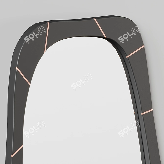 Modern Asymmetrical Accent Mirror 3D model image 3