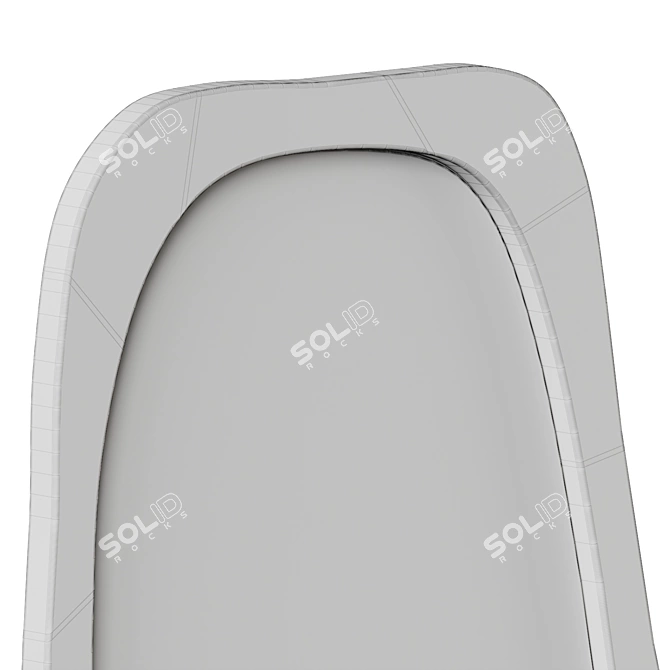 Modern Asymmetrical Accent Mirror 3D model image 5