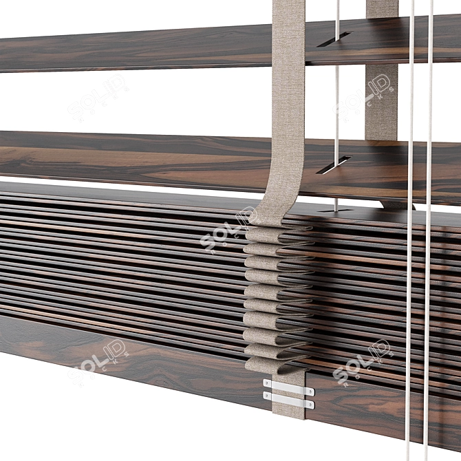 Wooden Blinds Set 21: 150cm & 100cm 3D model image 4