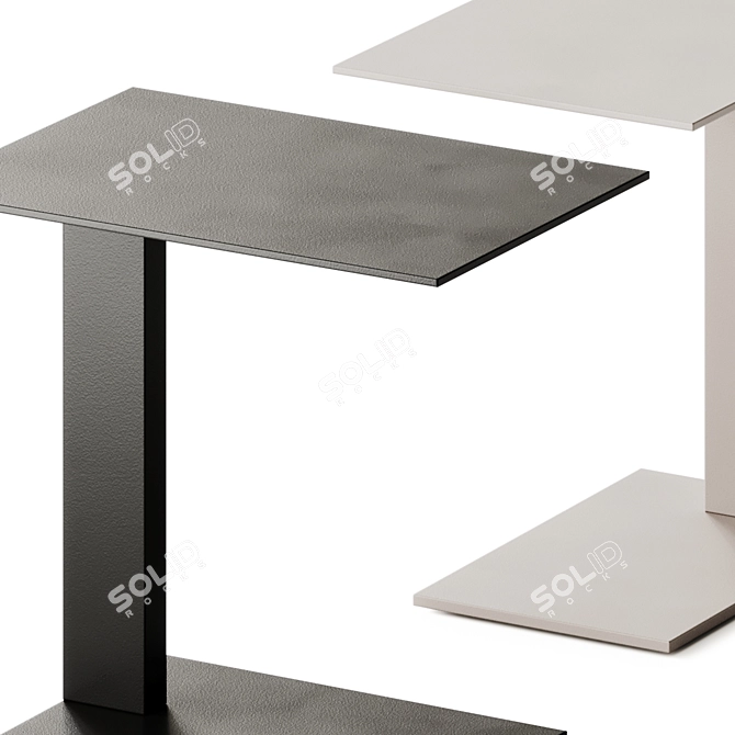  Sleek Aluminium Outdoor Table 3D model image 3