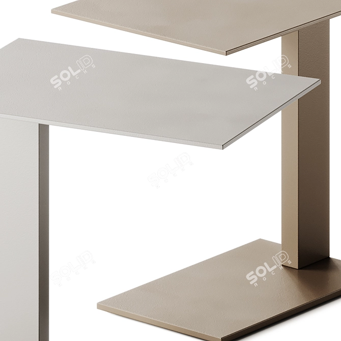  Sleek Aluminium Outdoor Table 3D model image 4