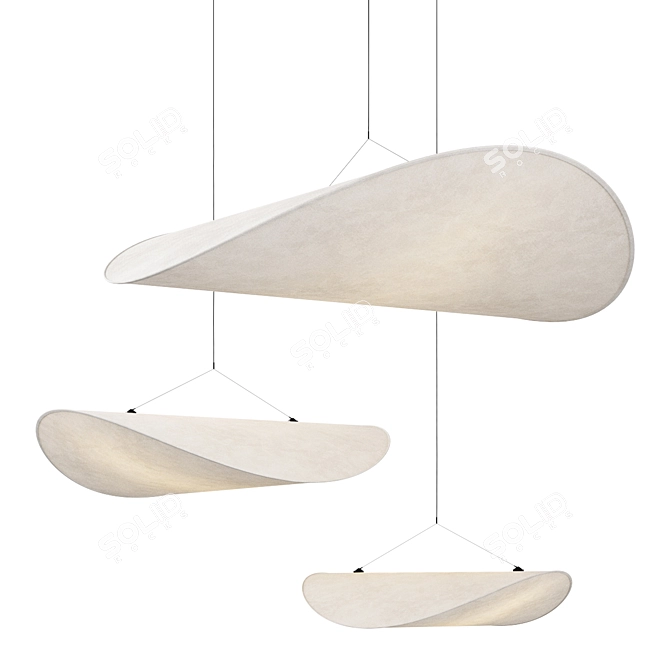 Tense Pendel Lamp Trio Collection 3D model image 1