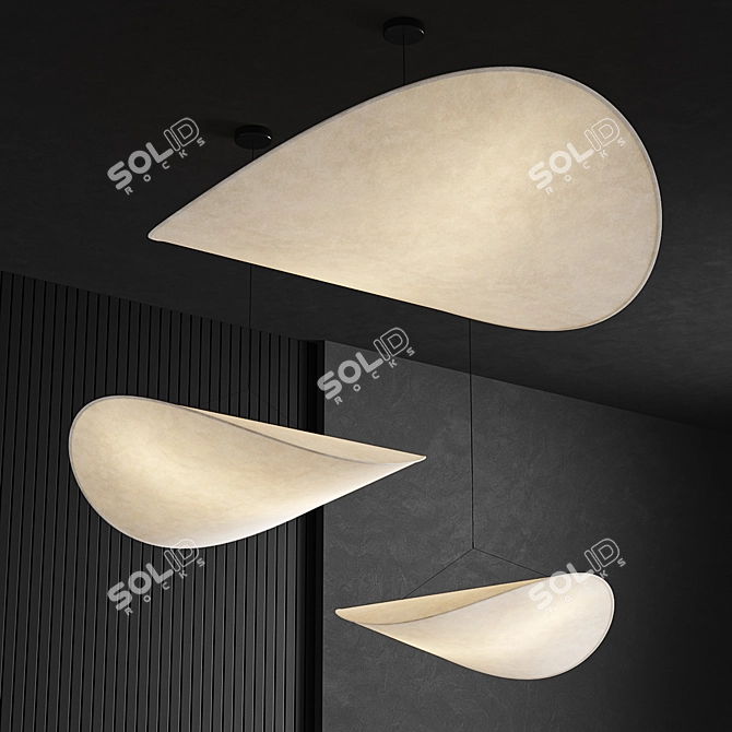 Tense Pendel Lamp Trio Collection 3D model image 4
