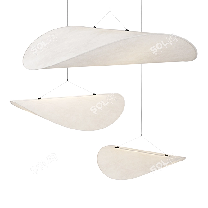 Tense Pendel Lamp Trio Collection 3D model image 5