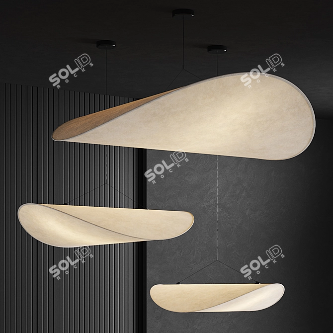 Tense Pendel Lamp Trio Collection 3D model image 9