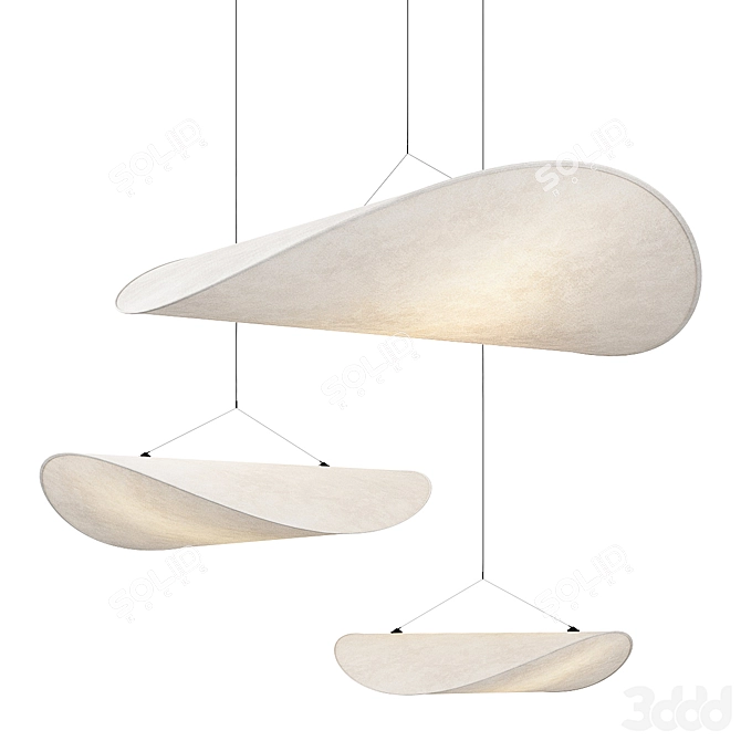 Tense Pendel Lamp Trio Collection 3D model image 15
