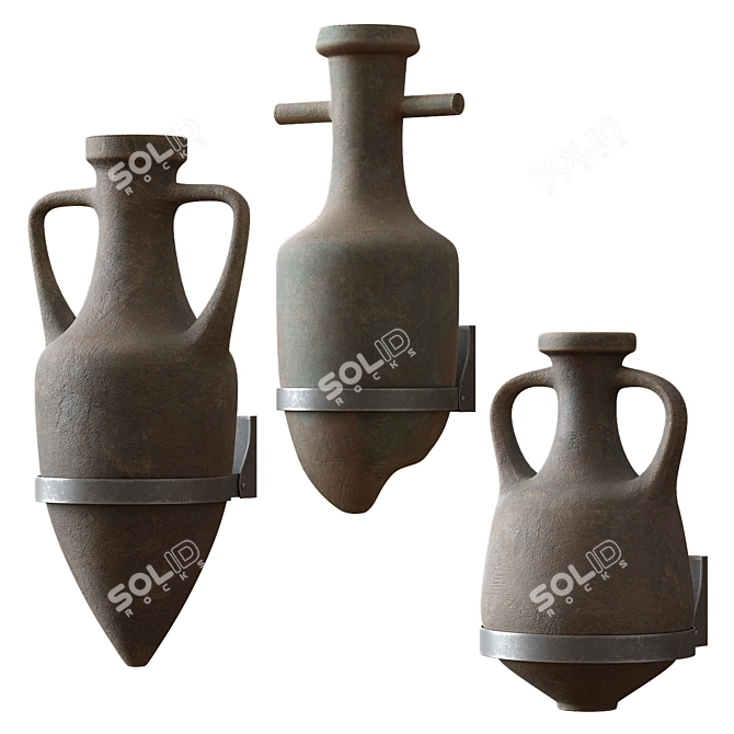 Wall Decor, Pitchers 3D model image 1