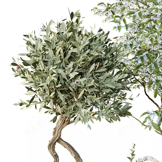 Urban Green Benches 3D Collection 3D model image 4