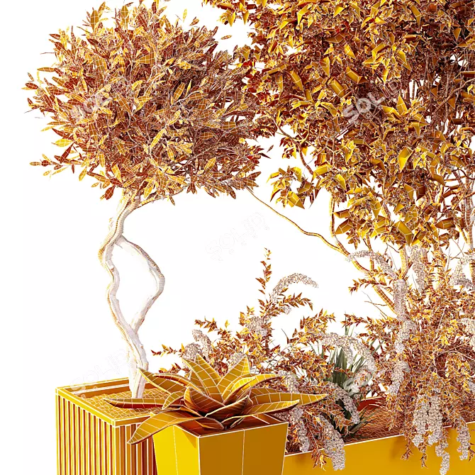 Urban Green Benches 3D Collection 3D model image 5