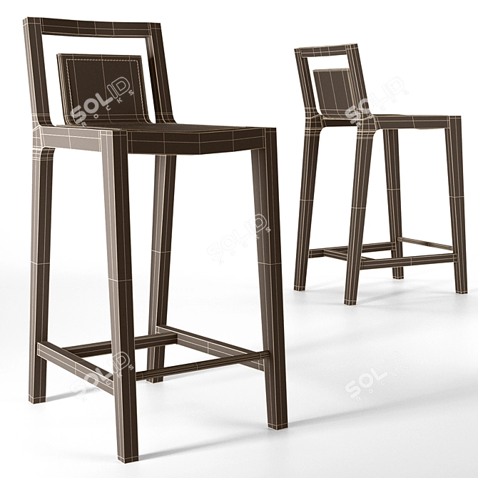 Forma Stools Set with Textures 3D model image 2