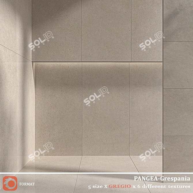 Grespania Pangea Greige Ceramic Tiles 3D model image 1