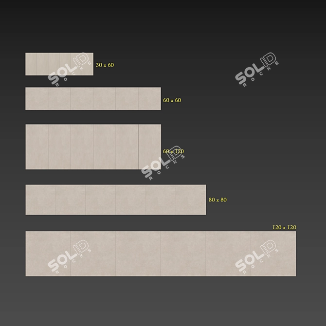 Grespania Pangea Greige Ceramic Tiles 3D model image 2